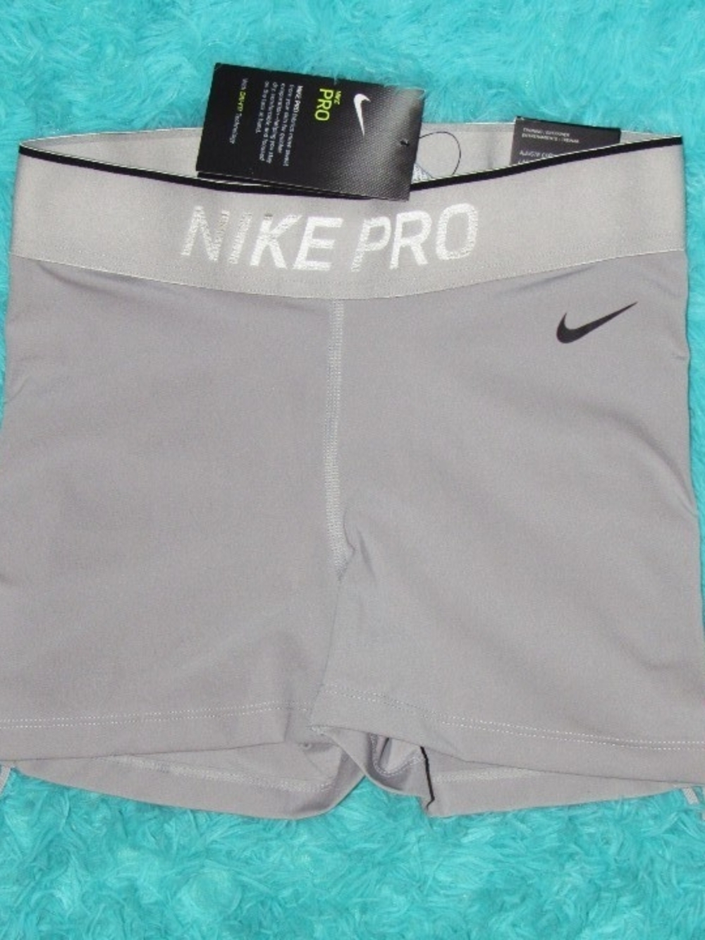 Nike Pro Light Gray Bike/Compression Shorts